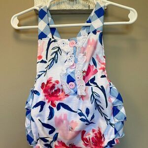 Baby Girl Floral Boutique Onesie 3-6 Months